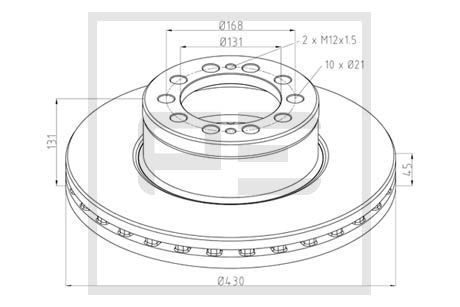 PE AUTOMOTIVE Тормозной диск 016.680-00A